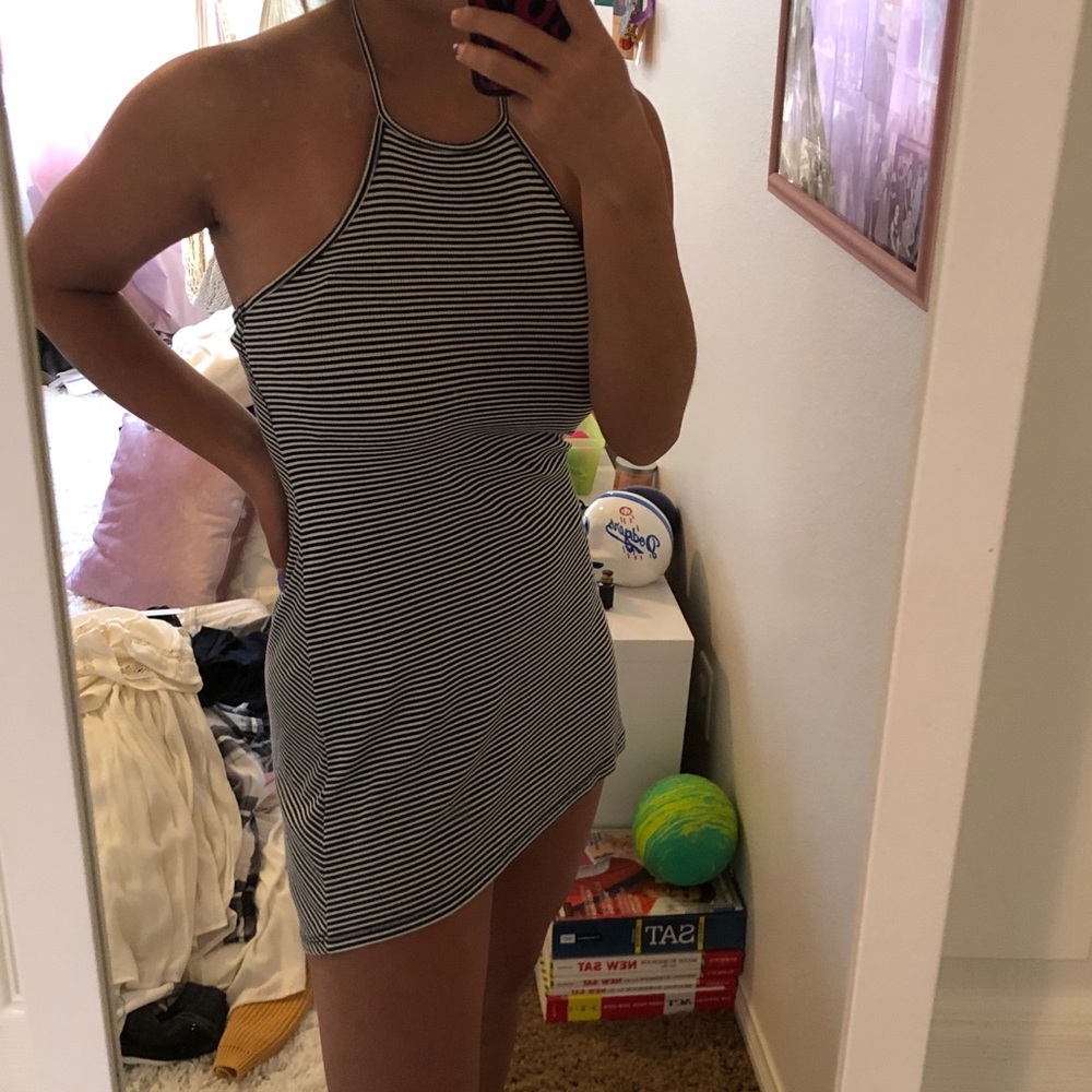 Striped Halter Dress